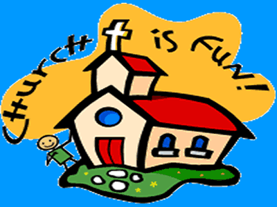 Children's Bible activities clipart church is fun