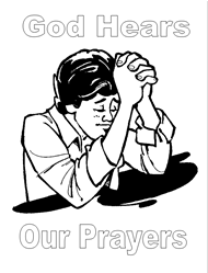 Free Bible Coloring Pages - Prayer