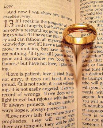 omg the bible and the wedding ring make a heart shadow Do you see it