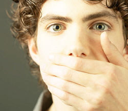 Christian Fasting-Man Covering His Mouth Christian Fasting-Man Covering His Mouth