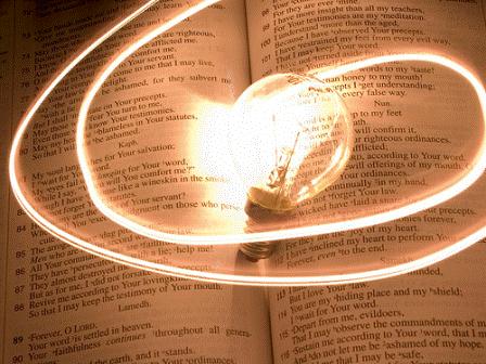 Bible Healing Scriptures Bible with lightbulb