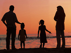 family Bible studies-family on the beach